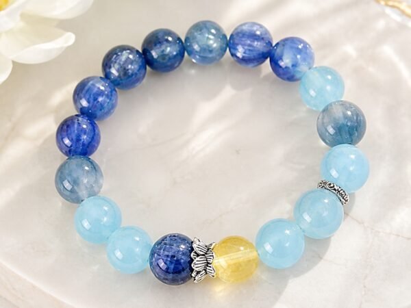Blue Truth Lapis Aquamarine & Prehnite Bracelet