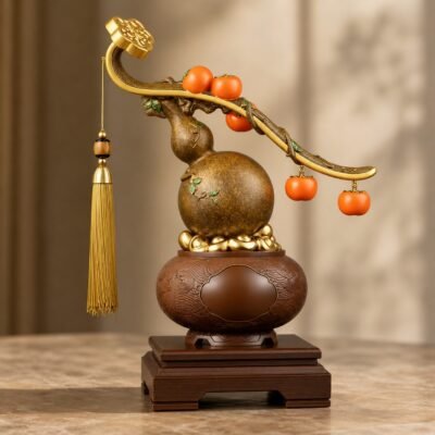 Bronze Fortune Gourd Prosperity Display