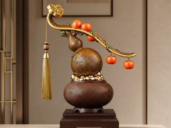 Bronze Fortune Gourd Prosperity Display