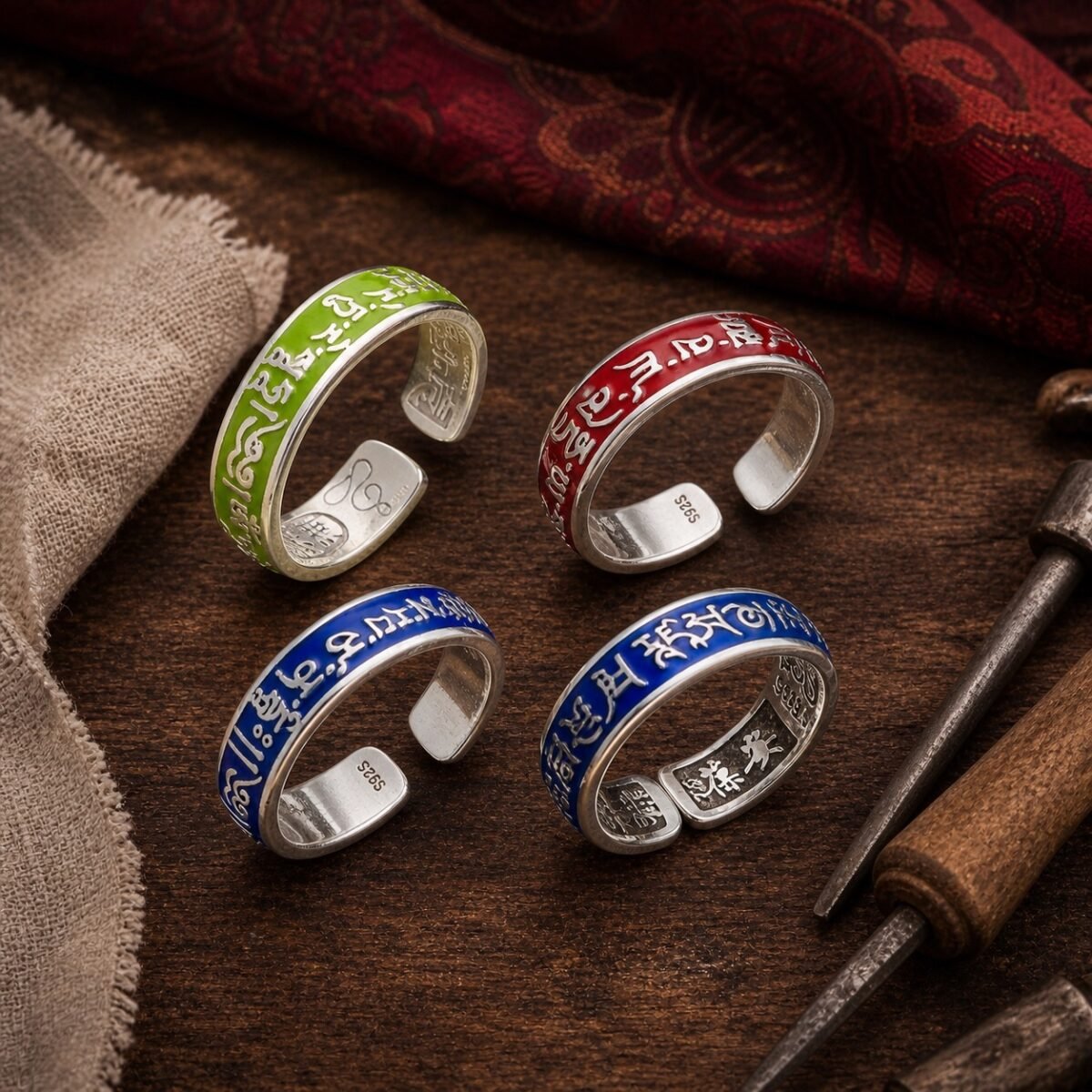 buddhist-mantra-guardian-rings-02-artisan-collection Buddhist Mantra Guardian Rings