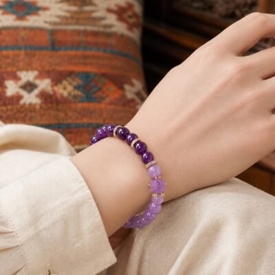 Amethyst Nine-Tailed Fox Crystal Bracelet