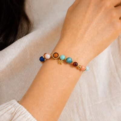 Celestial Light Planetary Bead Bracelet