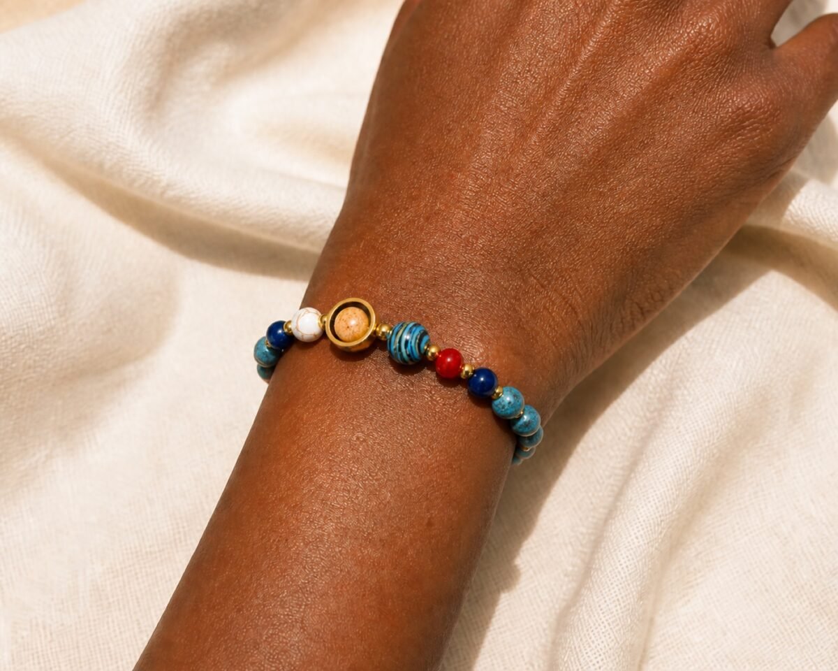 Cancer Blue Horizon Zodiac Stone Bracelet