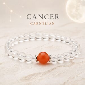 Celestial Birthstone Crystal Bracelet — Choose Your Sign - Cancer
