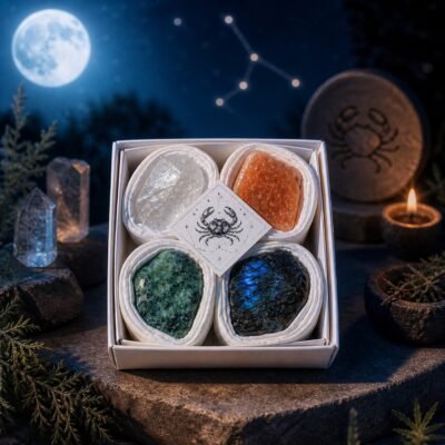 Cancer Four Raw Crystal Gift Set