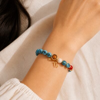 capricorn-blue-light-skin Capricorn Blue Horizon Zodiac Stone Bracelet