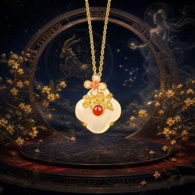 Capricorn Eastern Zodiac Guardian Flower Goddess Necklace – Osmanthus