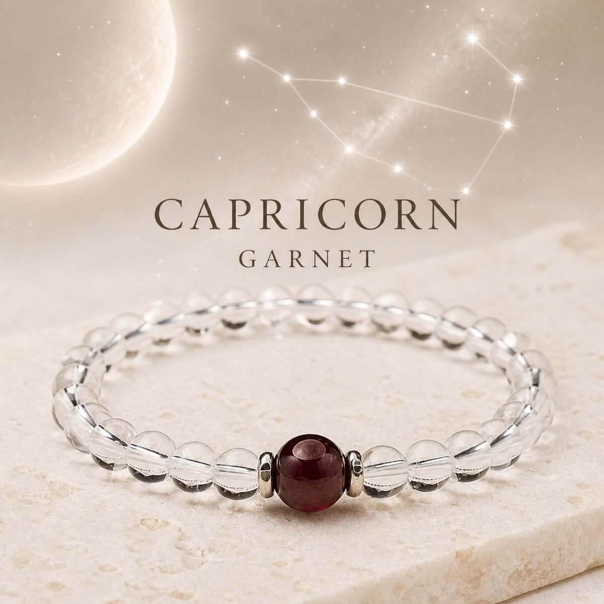 Capricorn Celestial Birthstone Crystal Bracelet