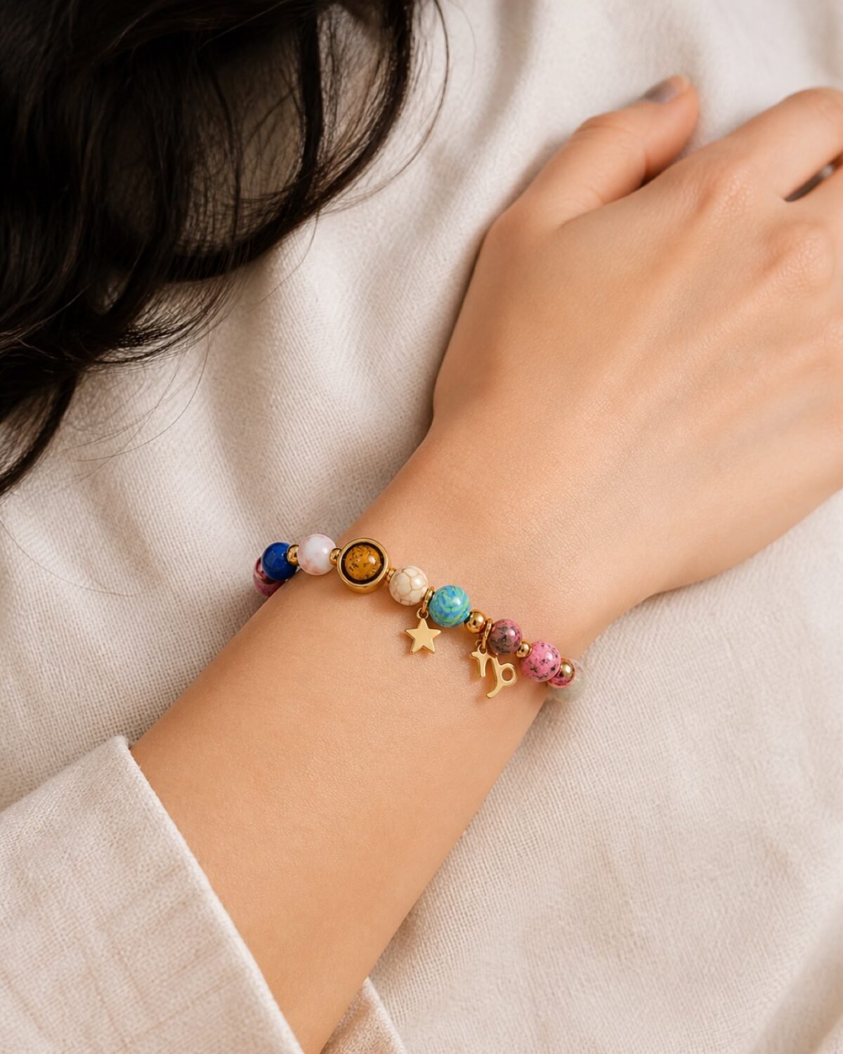 Capricorn Rose Zodiac Totem Bracelet