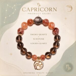 Zodiac Crystal Talisman Bracelet — Choose Your Sign - Capricorn