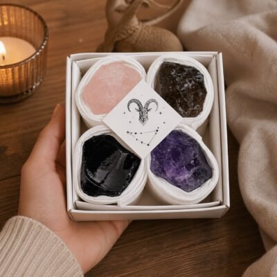 Capricorn Four Raw Crystal Gift Set