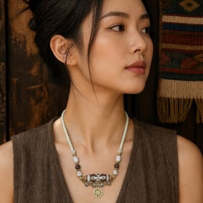 Classic Dzi & Charm Necklace