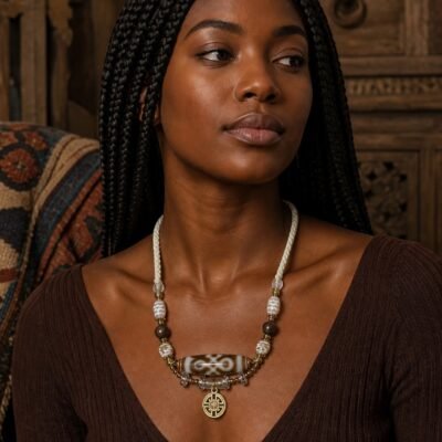 Classic Dzi & Charm Necklace