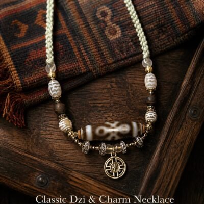 Classic Dzi & Charm Necklace