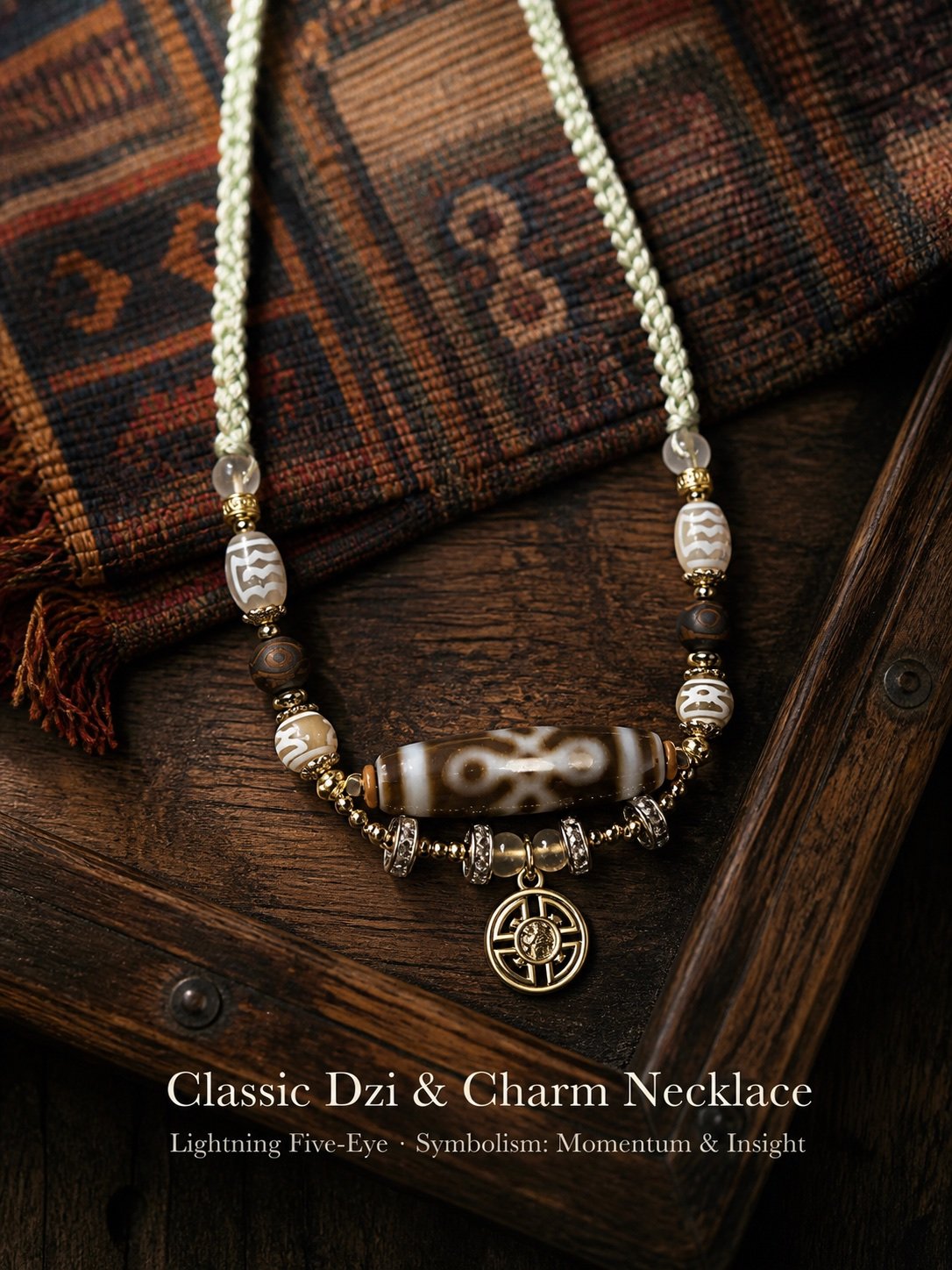Classic Dzi & Charm Necklace