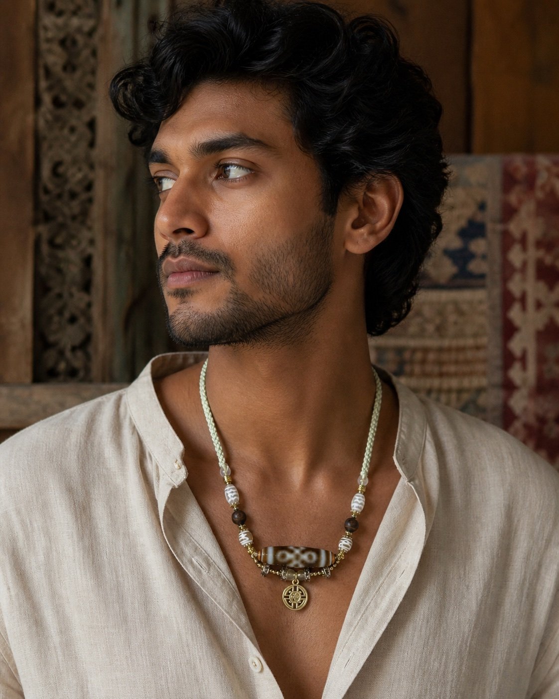 Classic Dzi & Charm Necklace