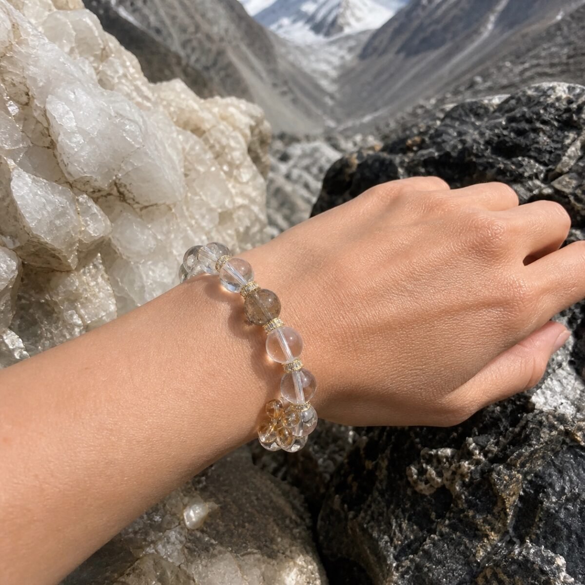 Clear Quartz & Citrine Luck Bracelet