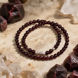 Deep Garnet Vitality Wrap Bracelet - 4mm