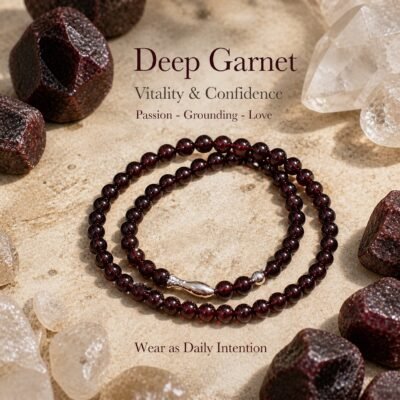 Deep Garnet Vitality Wrap Bracelet