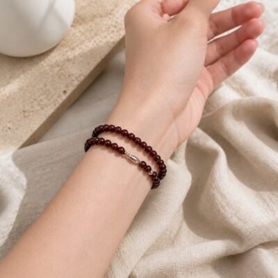 Deep Garnet Vitality Wrap Bracelet