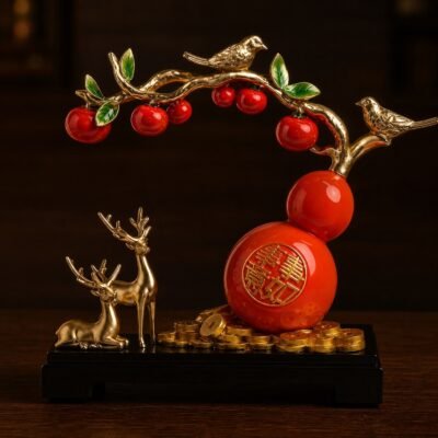 deer-gourd-auspicious-blessing-display-detail Deer & Gourd Auspicious Blessing Display
