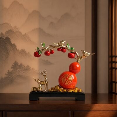 deer-gourd-auspicious-blessing-display-home Deer & Gourd Auspicious Blessing Display