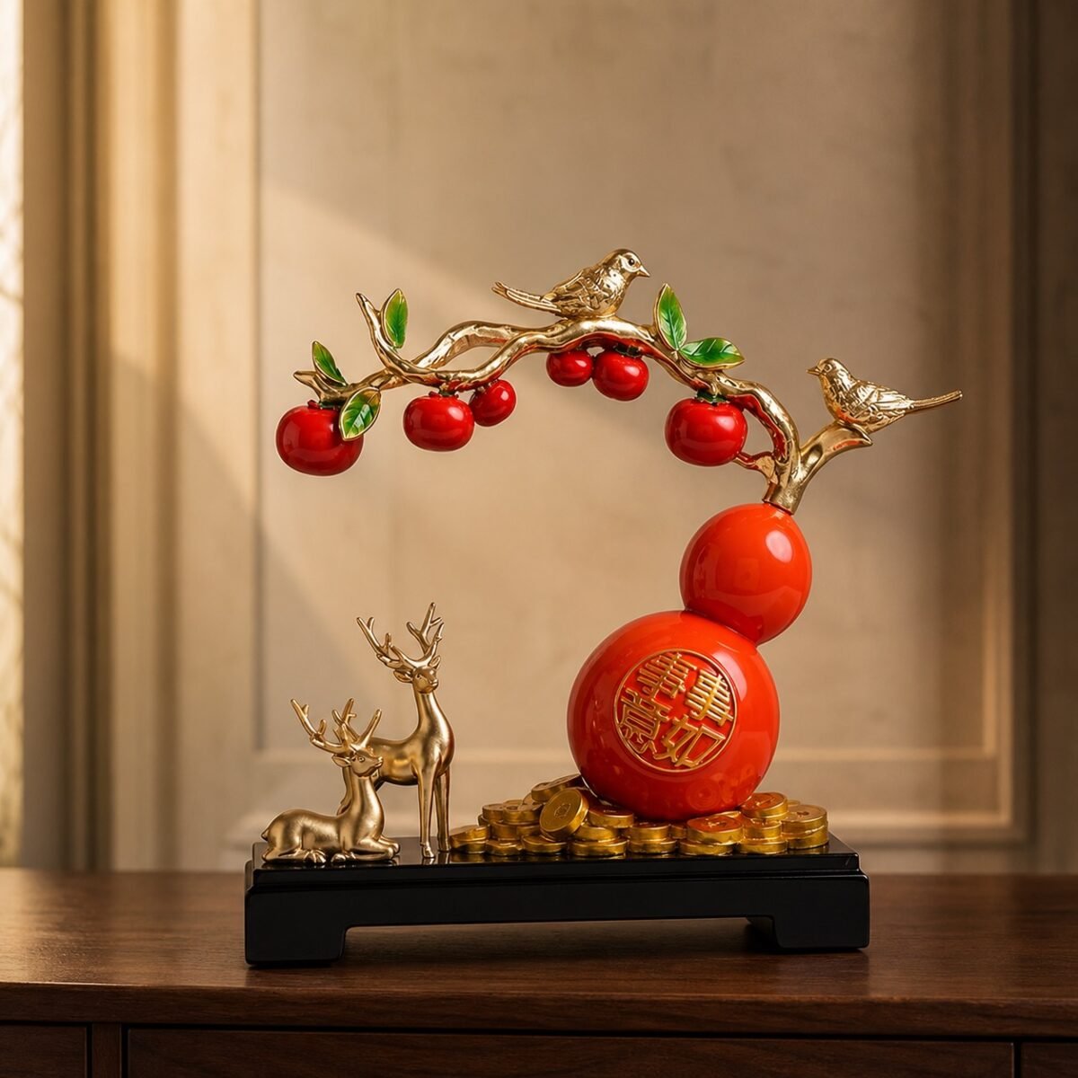 deer-gourd-auspicious-blessing-display-main Deer & Gourd Auspicious Blessing Display