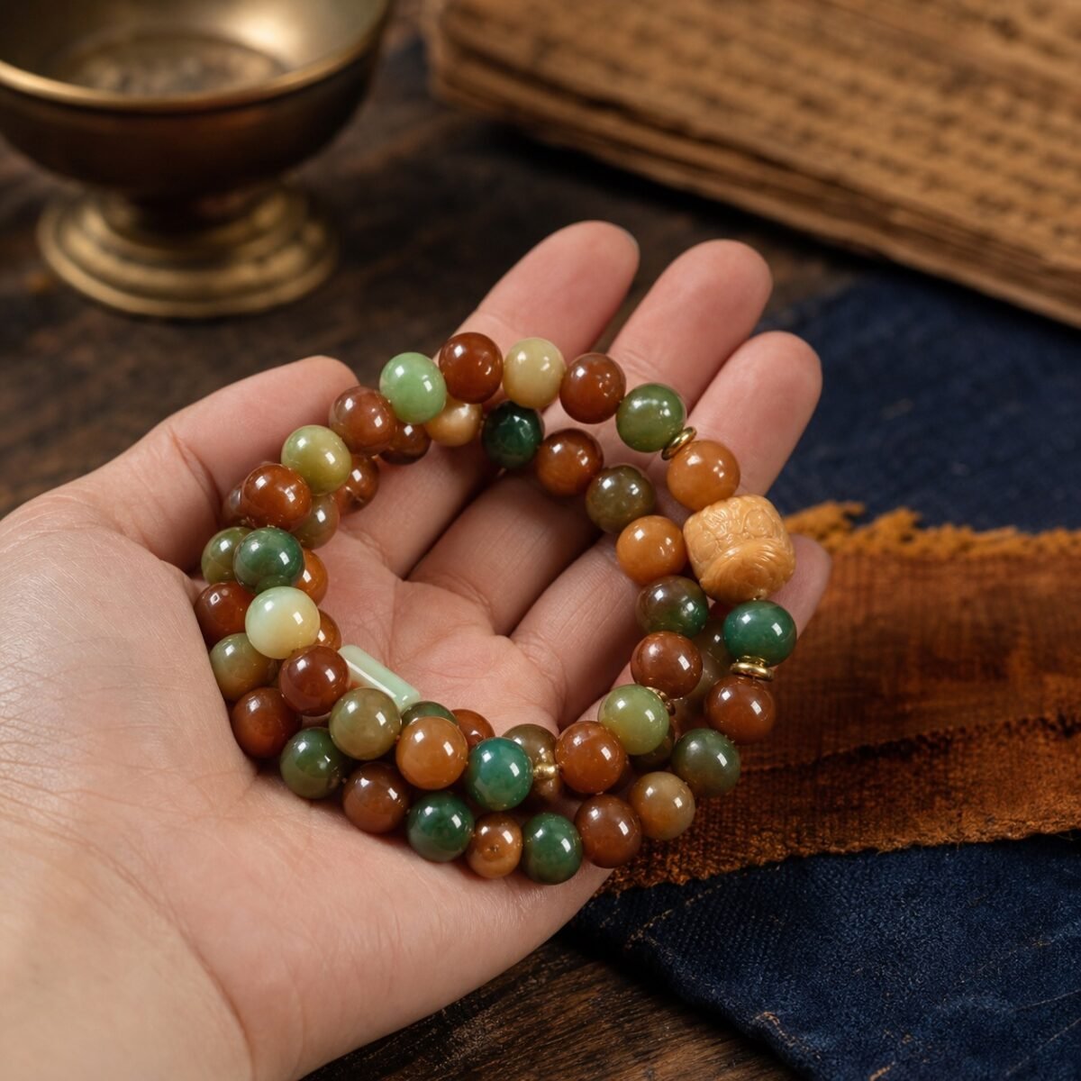 dunhuang-inspired-handheld-prayer-strand-lion-guardian-asian-wear Dunhuang-Inspired Hand-Held Prayer Strand – Lion Guardian