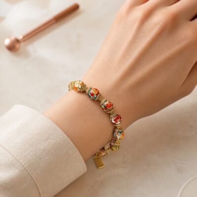 eastern-zodiac-birth-flower-guardian-bracelet-02-wearing-front Eastern Zodiac Birth Flower Guardian Bracelet
