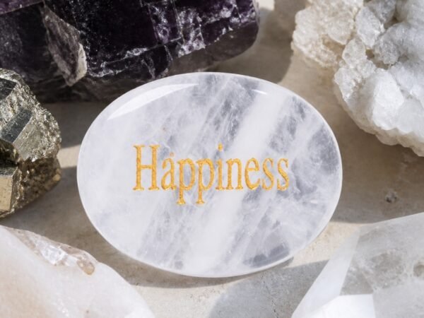 engraved-crystal-intention-palm-stone-collection-clear-quartz-happiness-01-main Clear quartz palm stone engraved with Happiness