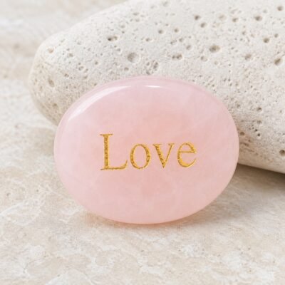 engraved-crystal-intention-palm-stone-collection-rose-quartz-love-01-main Rose quartz palm stone engraved with Love