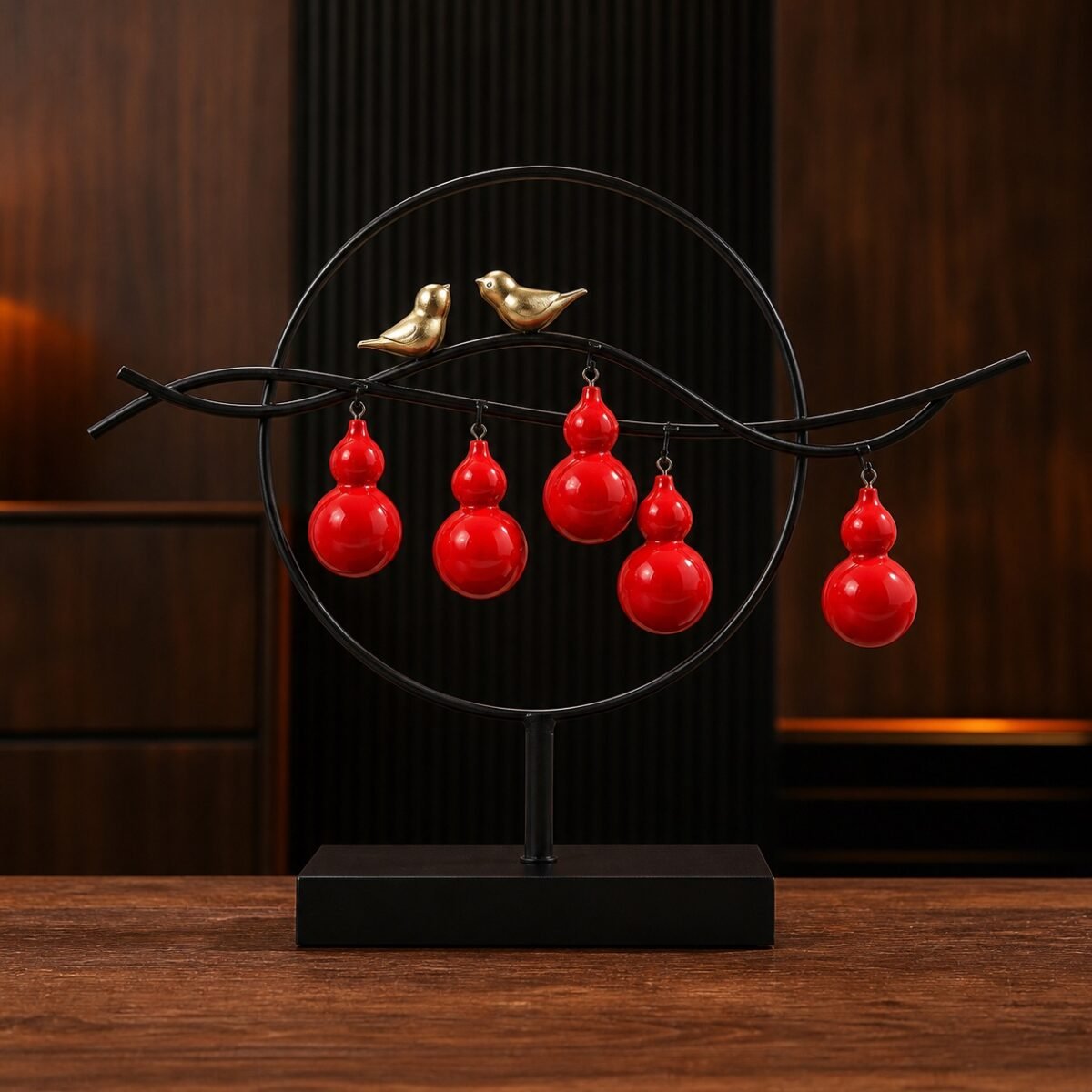 Five Blessings Feng Shui Gourd Display