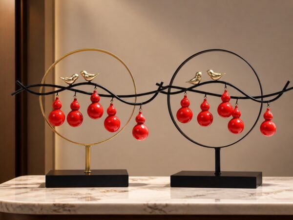 Five Blessings Feng Shui Gourd Display