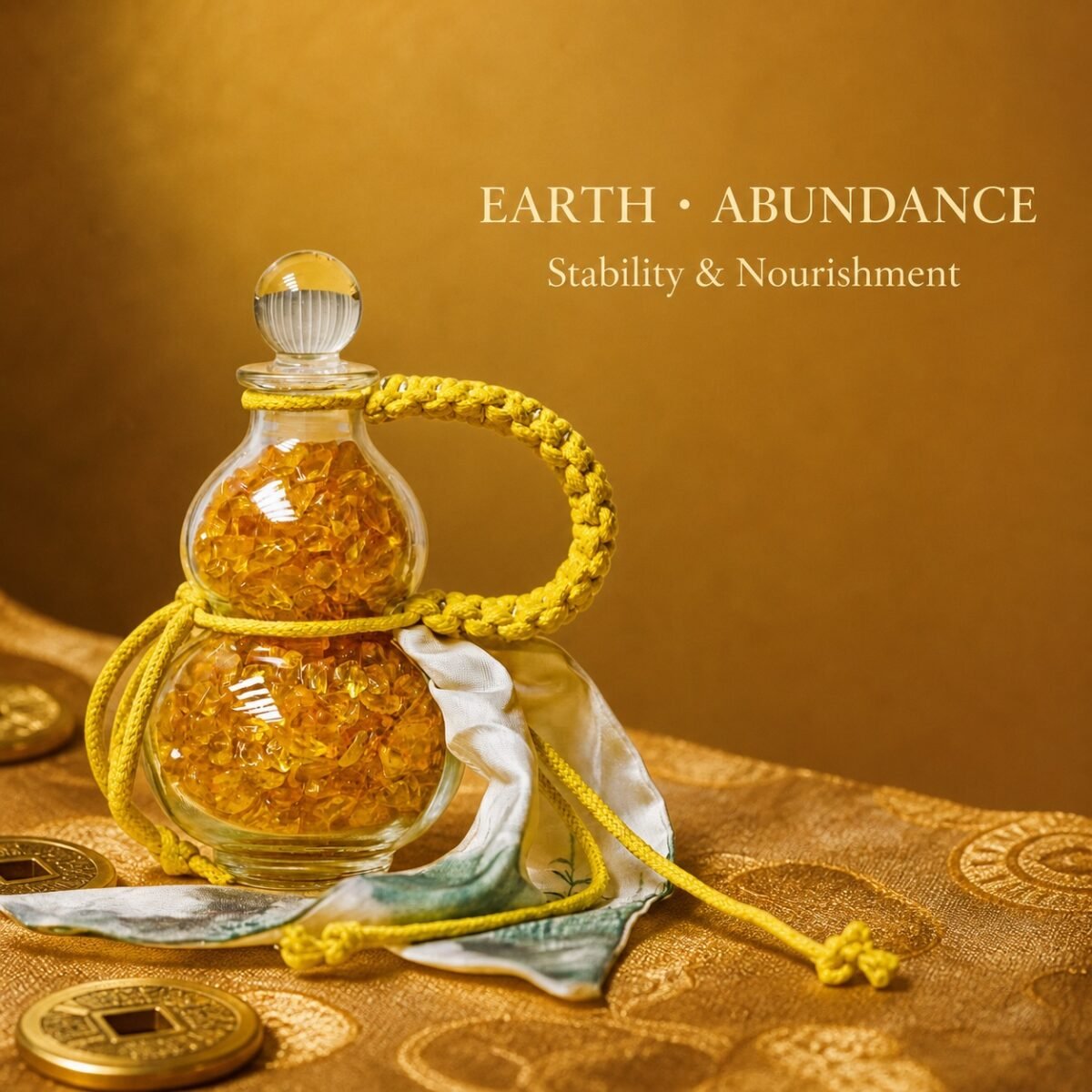 Five Elements Feng Shui Crystal Gourd Charm