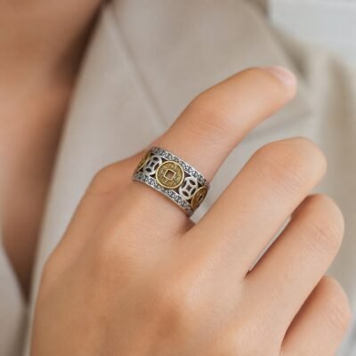 Five Emperor Coin Adjustable Ring