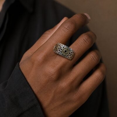 Five Emperor Coin Adjustable Ring