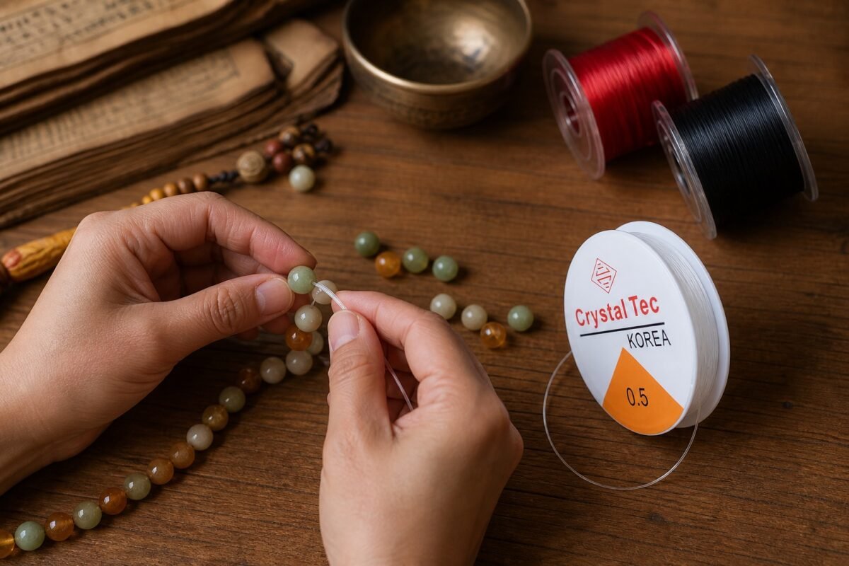 Flat Elastic Cord for DIY Mala Making