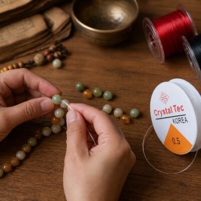 Flat Elastic Cord for DIY Mala Making