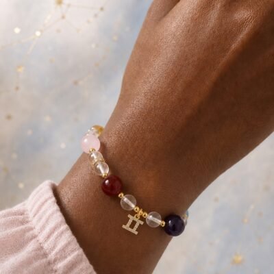 Gemini Twin Flame Zodiac Crystal Bracelet