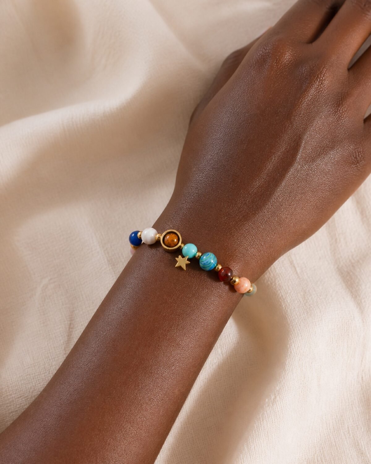Gemini Midnight Zodiac Faceted Crystal Bracelet