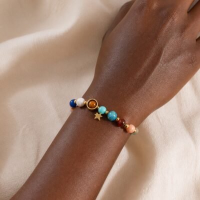 Gemini Midnight Zodiac Faceted Crystal Bracelet