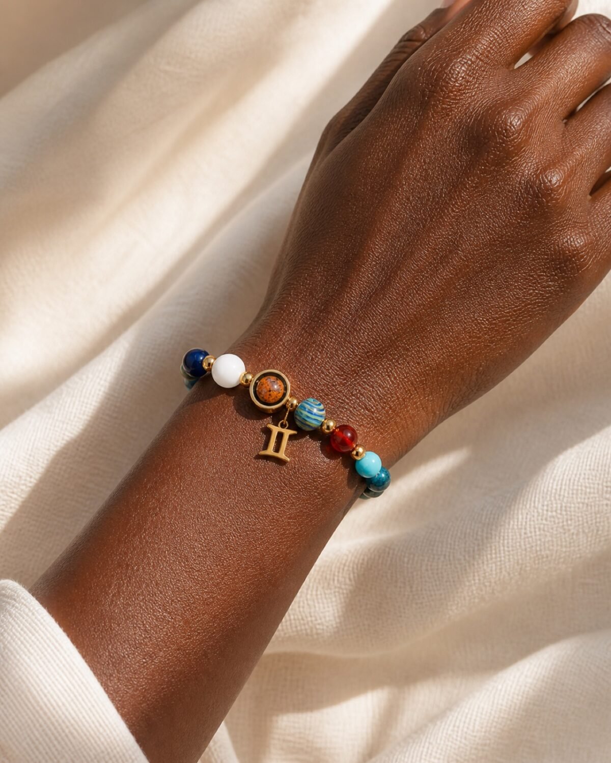 Gemini Blue Horizon Zodiac Stone Bracelet