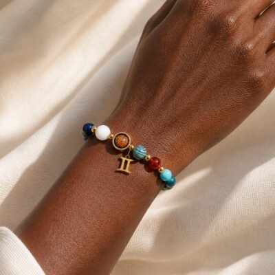 Gemini Blue Horizon Zodiac Stone Bracelet