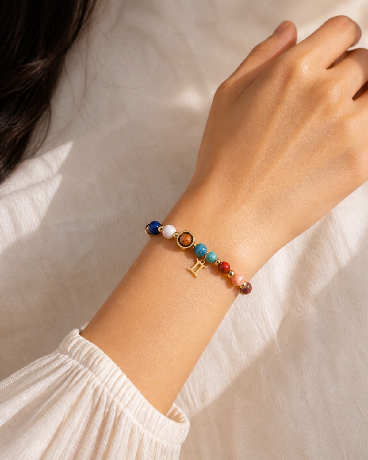 Gemini Blue Horizon Zodiac Stone Bracelet