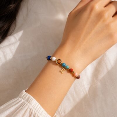 Gemini Blue Horizon Zodiac Stone Bracelet