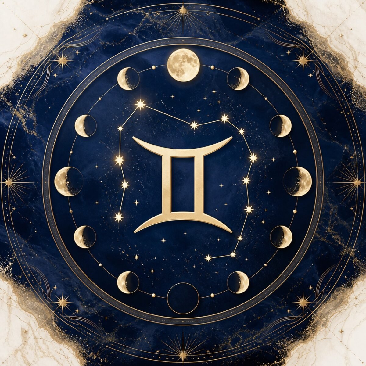 Gemini Twin Flame Zodiac Crystal Bracelet