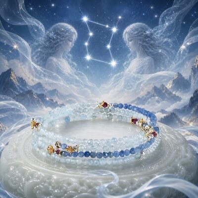 Gemini Elemental Zodiac Crystal Wrap Bracelet