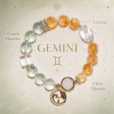 Gemini Zodiac Crystal Talisman Bracelet
