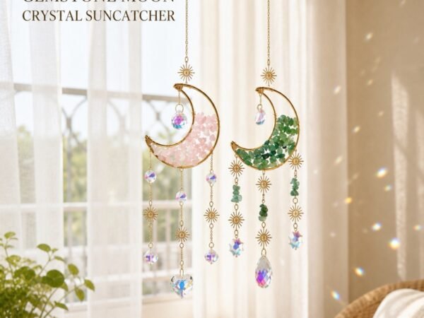 Gemstone Moon Suncatcher