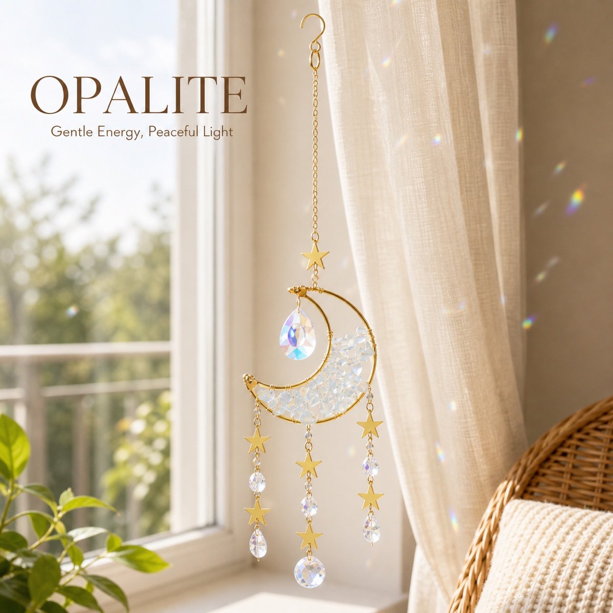 Gemstone Moon Suncatcher